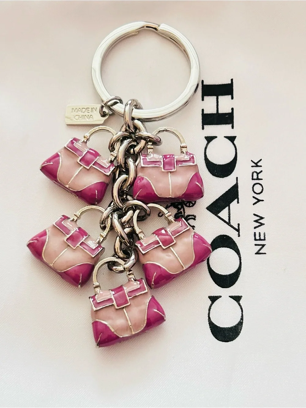 NWOT RARE Coach 3-D Y2K Pinkish Purple SoHo Keychain/ Bag Charm